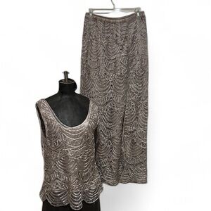 Elegant 100% Silk Handmade Two Piece Women’s Skirt Set - Soulmates